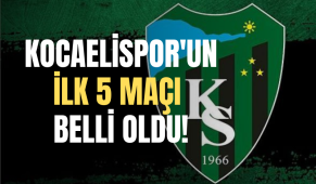 Kocaelispor’un ilk 5 maçı belli oldu!