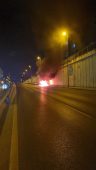 Küçükçekmece’de araç yangını