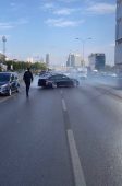 İstanbul’da düğün konvoyundaki araçlar otobanda yol kesip drift attı
