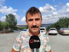 Sazlıbosna Barajı’nda bataklığa saplanan köpeğin kurtarılma anı kamerada