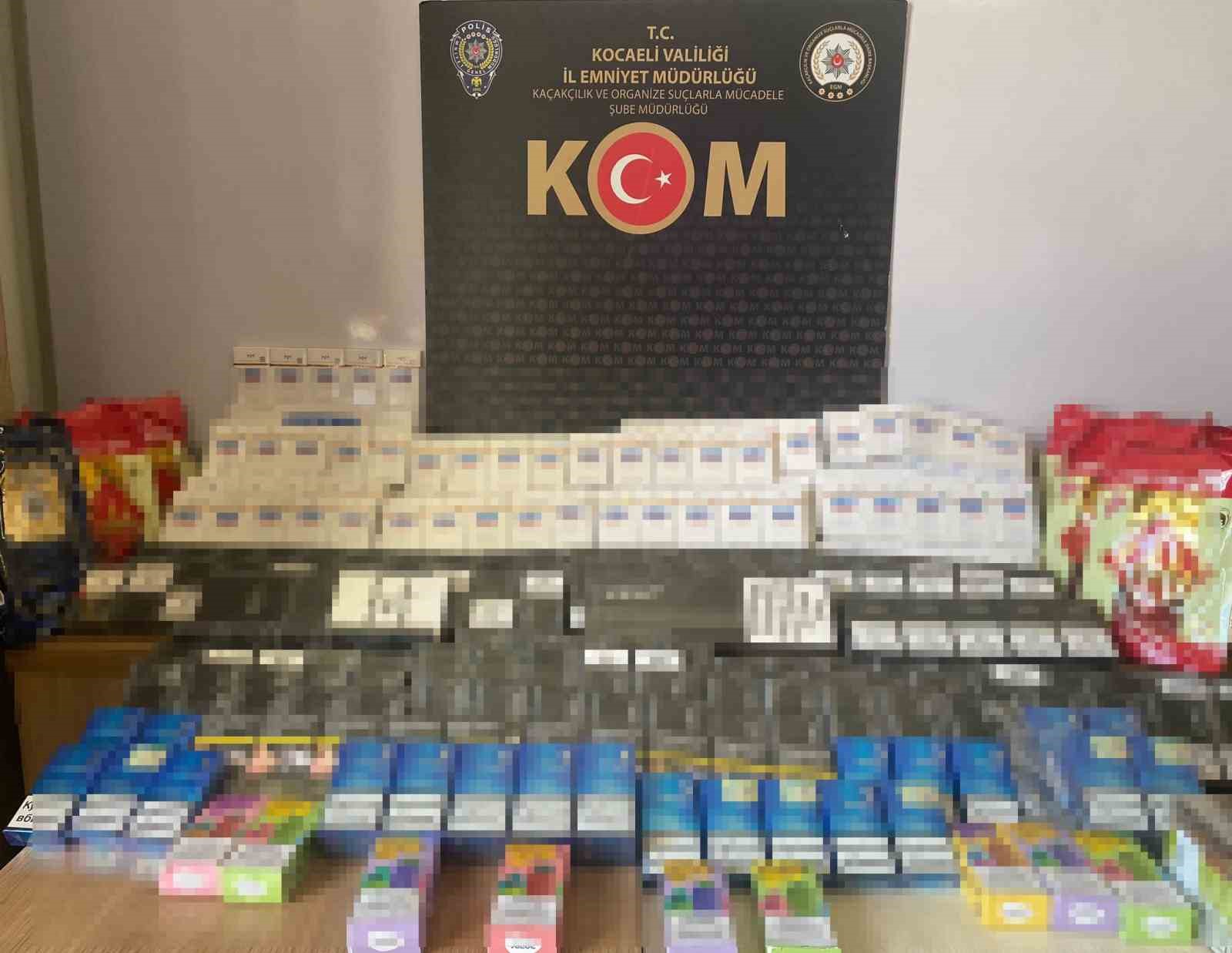 Kocaeli’de 340 bin dal boş ve dolu makaron ele geçirildi