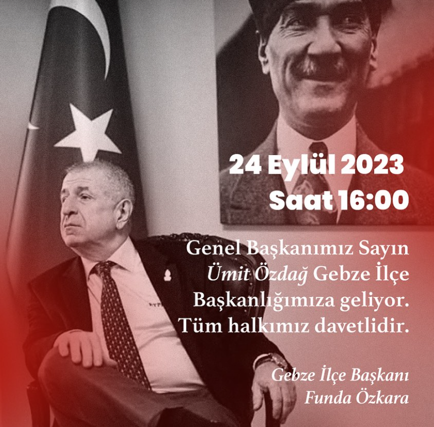 Ümit Özdağ, Gebze'ye geliyor!
