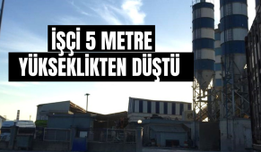 Kocaeli'de beton santralinde 5 metre yükseklikten düşen işçi yaralandı