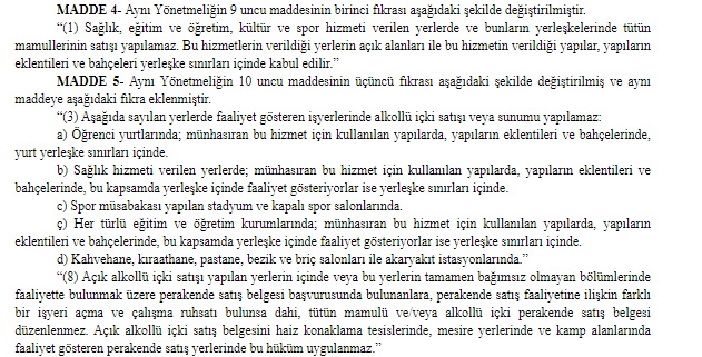 Alkol ve tütün satış yasağında kapsam genişletildi! O yerlerde satılmayacak.. Alkol ve tütün satış yasağında kapsam genişletildi! O yerlerde satılmayacak..