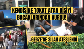 Gebze’de bir kişi kendisine tokat atan kişiyi bacaklarından vurdu!
