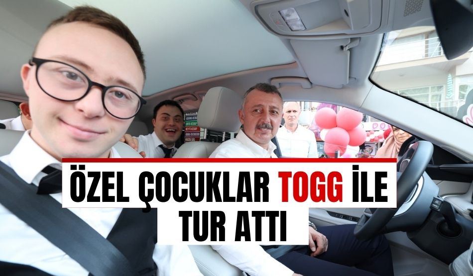 Özel çocuklar TOGG ile tur attı