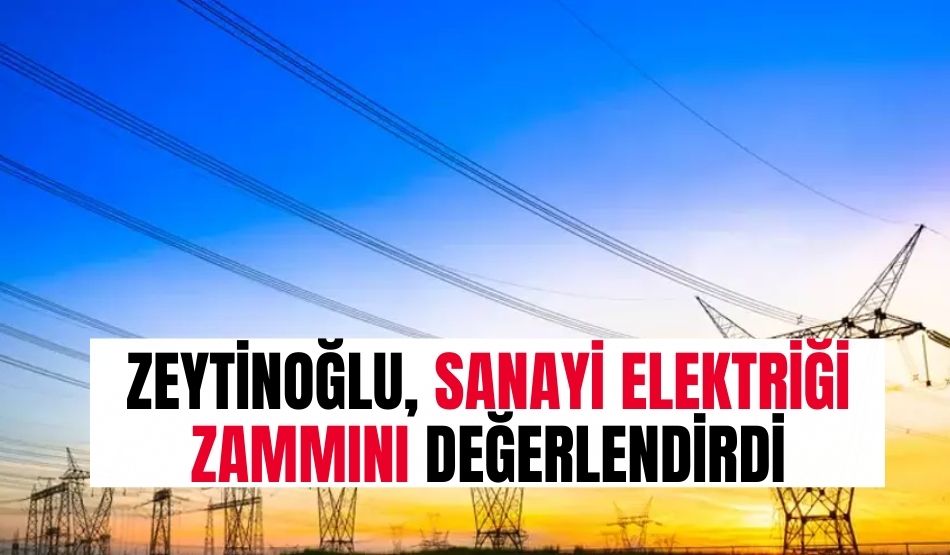 Zeytinoğlu, sanayi elektriği  zammını değerlendirdi
