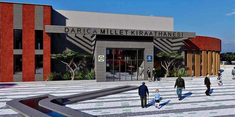 Darıca Millet Kıraathanesi’ne kütüphane