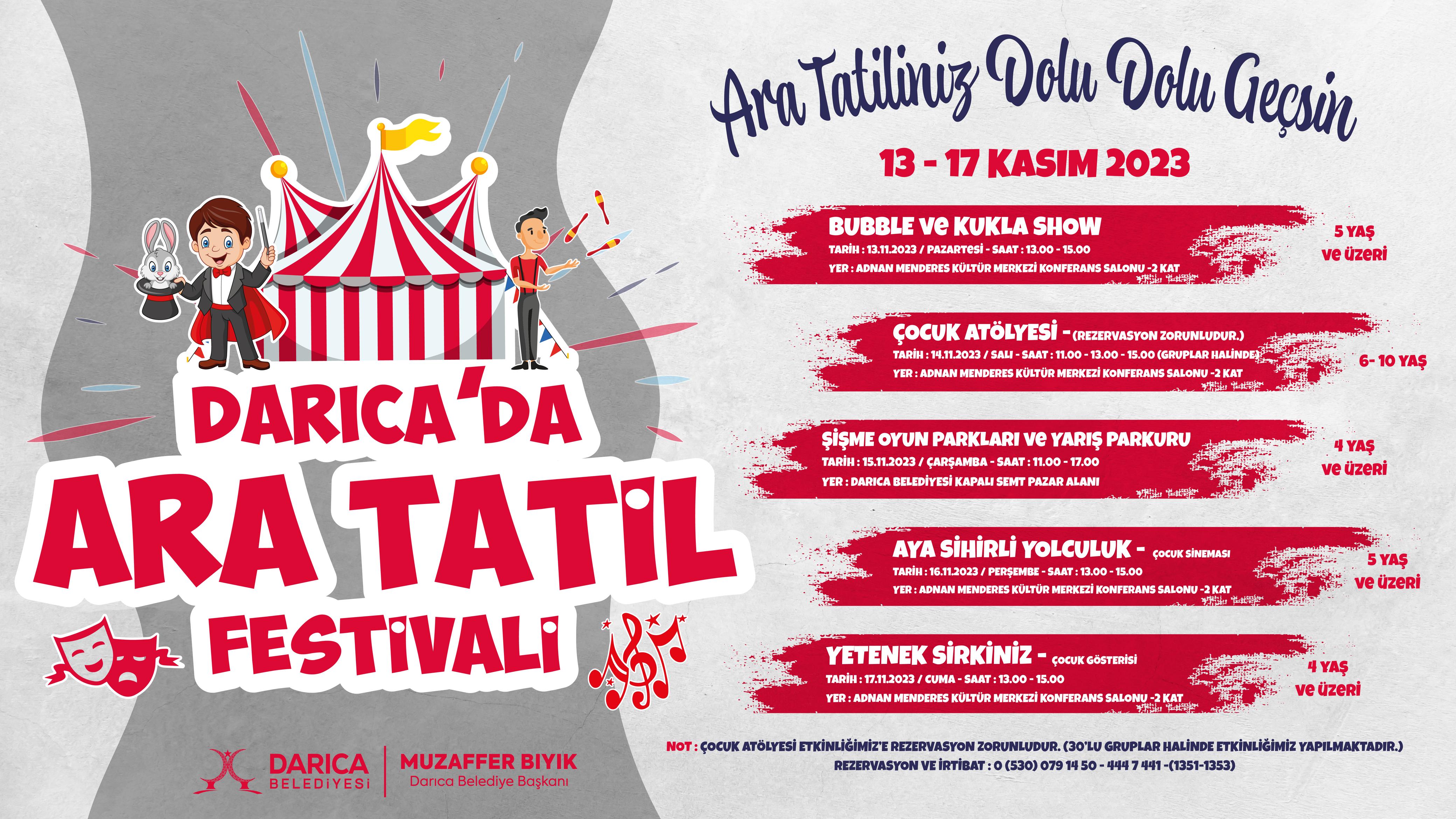 Darıca Belediyesi’nden ‘Ara Tatil’ festivali