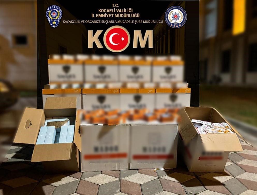 Kocaeli’de 470 bin makaron  ele geçirildi
