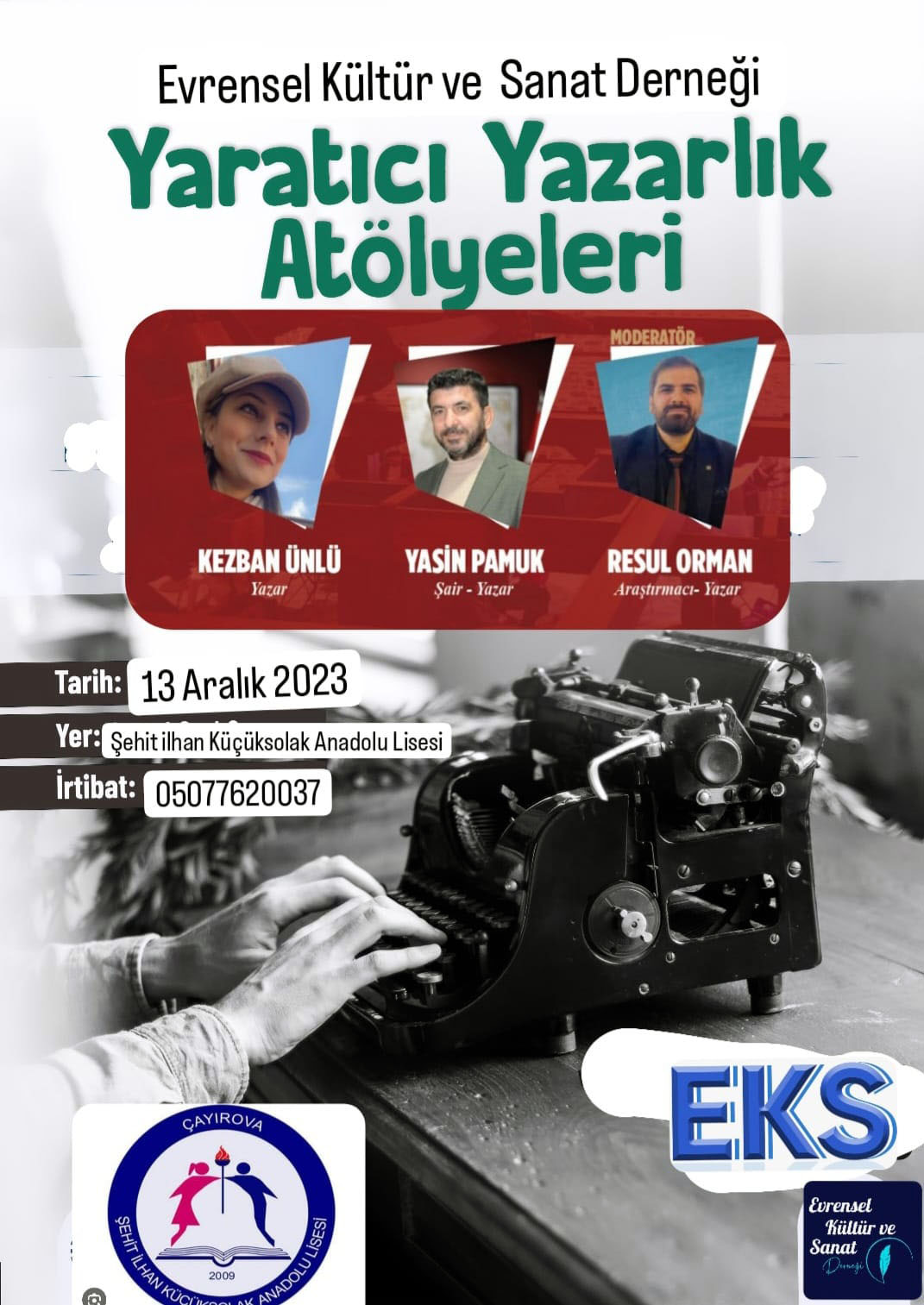 ŞEHİT İLHAN KÜÇÜKSOLAK ANADOLU LİSESİ ÖĞRENCİLERİYLE YAZARLIK ÜZERİNE BİRKAÇ