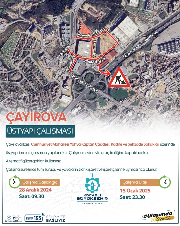 Çayırova’da Üstyapı Çalışması Başlıyor