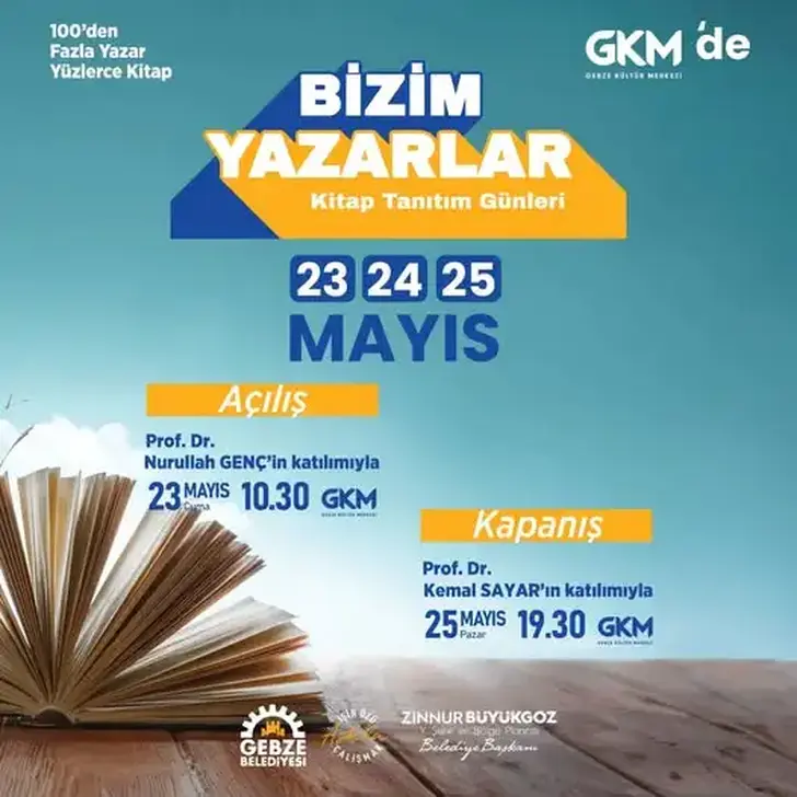 Gebze’de “Bizim Yazarlar” Kitap Tanıtım Günleri Başlıyor