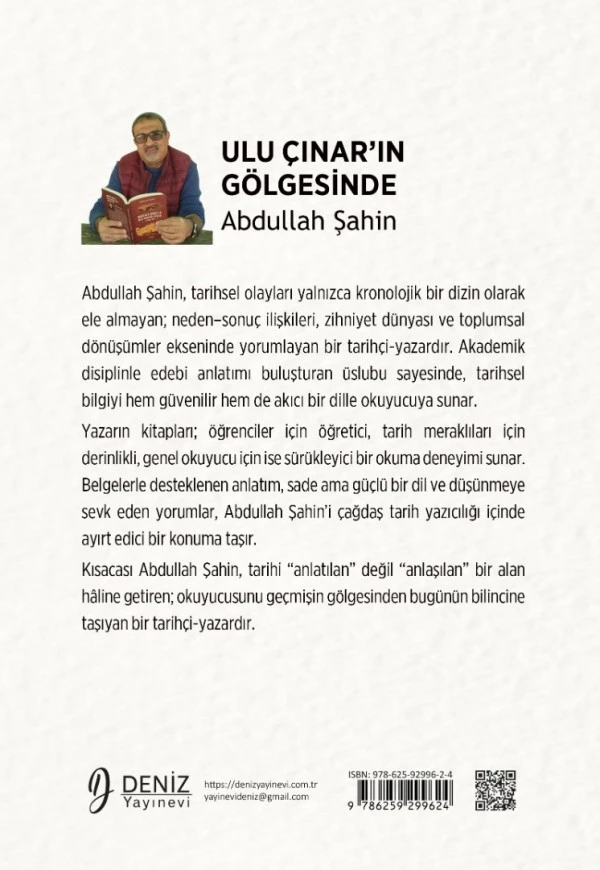 OSMANLI’NIN KALBİ BURSA’DAN TARİHE YENİ BİR BAKIŞ; YAZAR ABDULLAH ŞAHİN’DEN "ULU ÇINAR’IN GÖLGESİNDE"