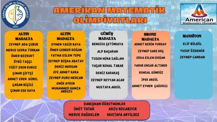 DARICA BİLSEM’DEN BÜYÜK BAŞARI