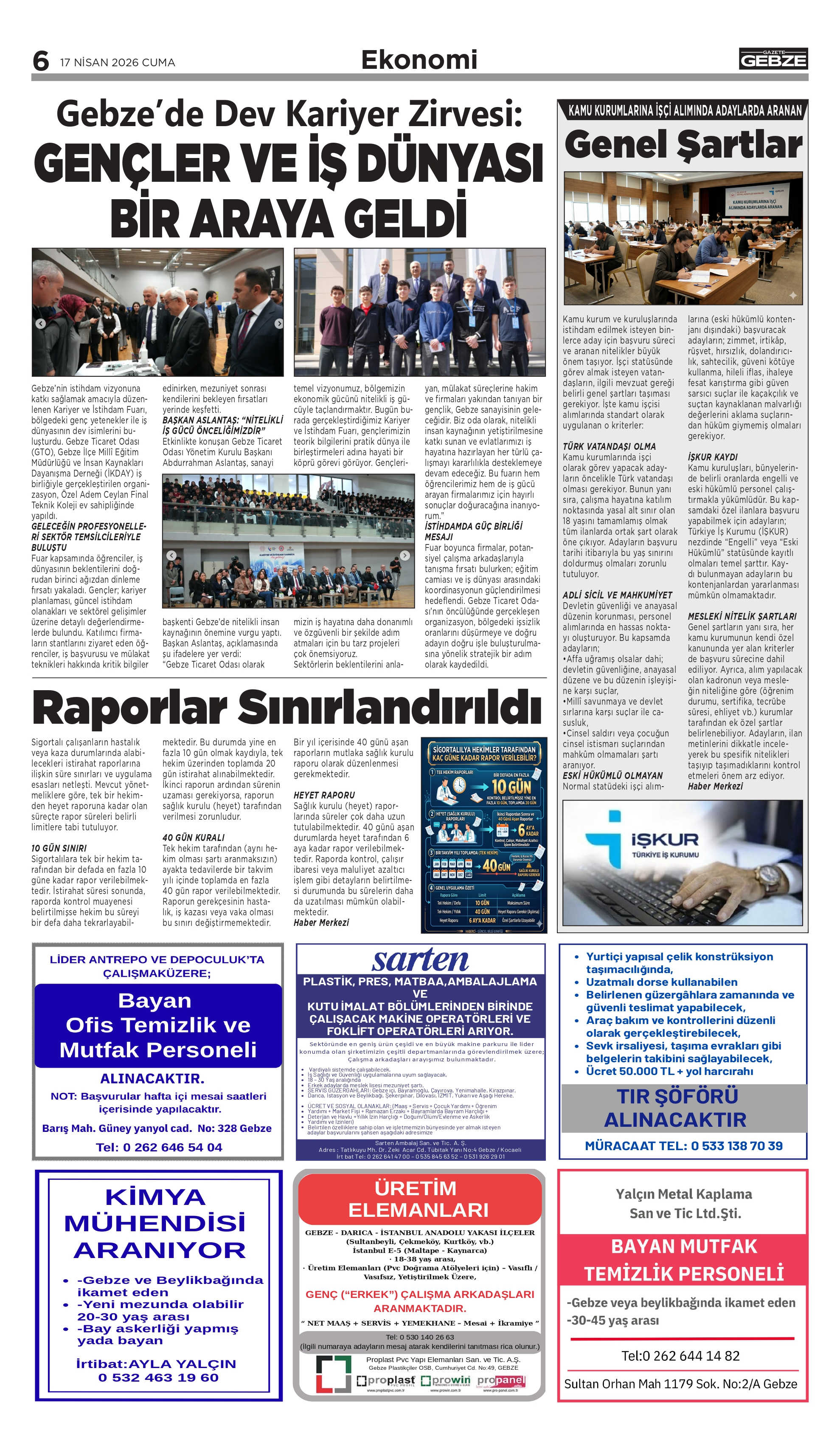 GEBZE’DE KARİYER ZİRVESİ