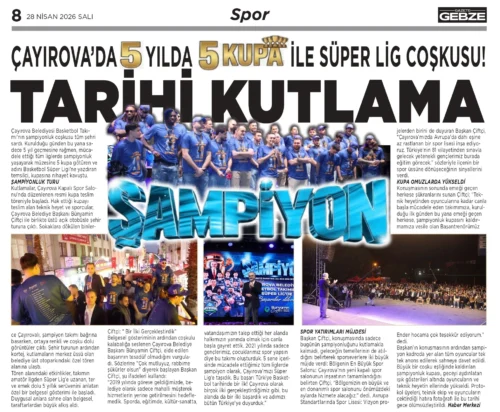 ÇAYIROVA’DA 5 YILDA 5 KUPA İLE SÜPER LİG COŞKUSU!