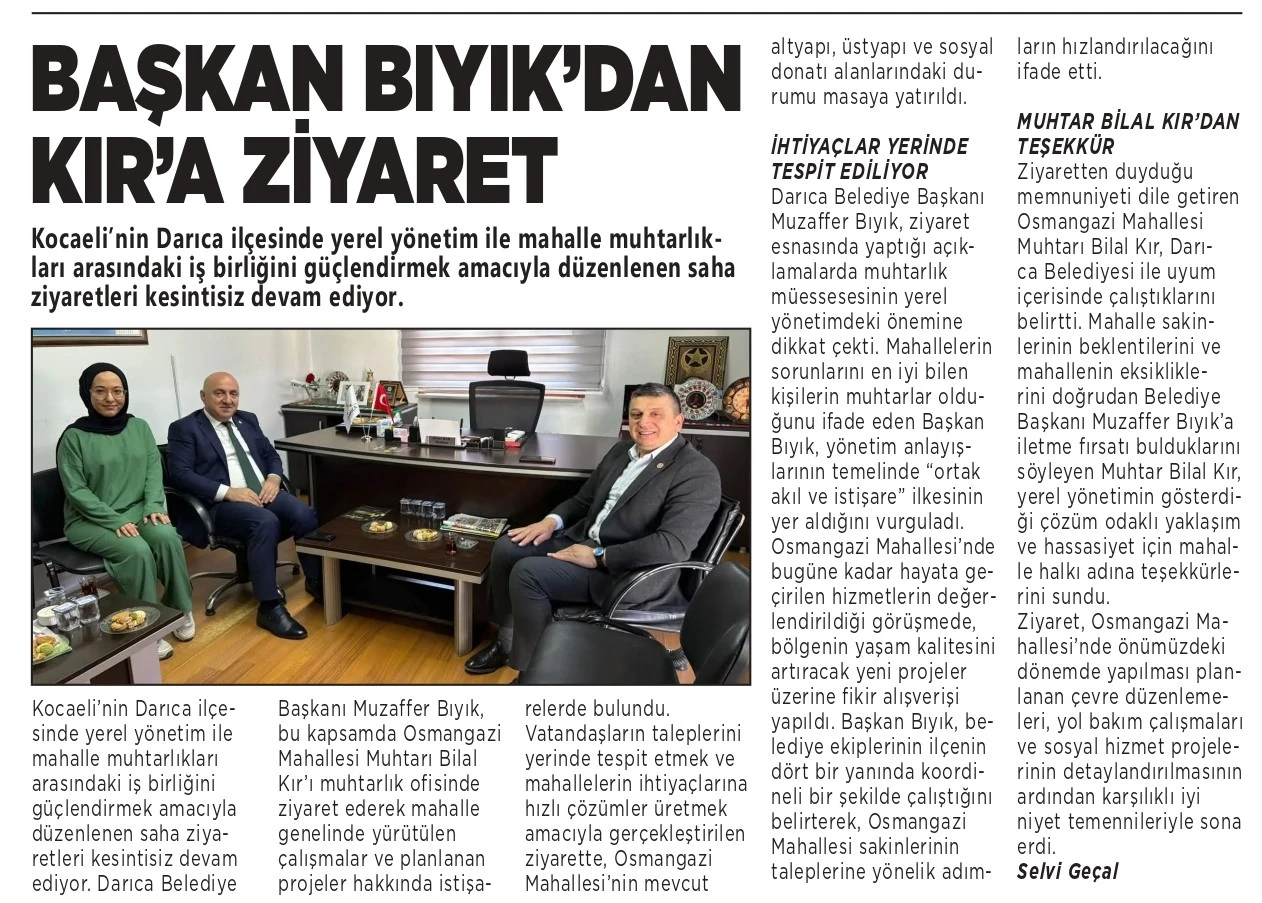 BAŞKAN BIYIK’DAN KIR’A ZİYARET