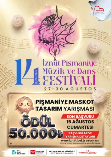 50.000 TL Ödüllü İzmit Pişmaniye Festivali Maskot Tasarım Yarışması Başladı!