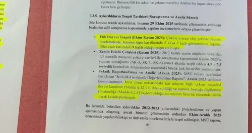 Gebze’de 4 Kişinin Hayatını Kaybettiği Bina Çökmesiyle İlgili Nihai Rapor Savcılığa Sunuldu