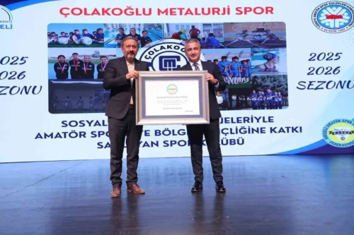 Çolakoğlu Metalurji’ye Amatör Spor ve Gençliğe Destek İçin KASKF Başarı Ödülü