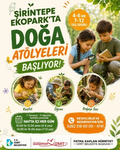 İzmit Ekopark’ta Çocuklar İçin Doğa Atölyeleri 3-11 Ağustos’ta Başlıyor
