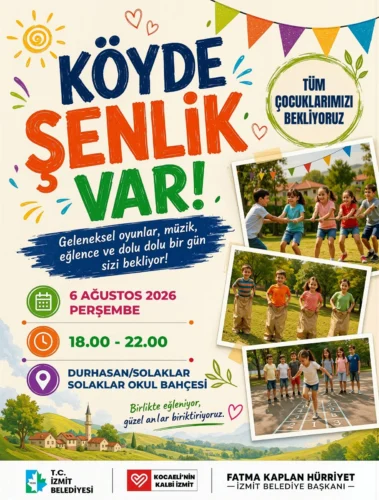 İzmit Belediyesi Durhasan’da ‘Köyde Şenlik Var’ ile Çocukları Eğlendiriyor