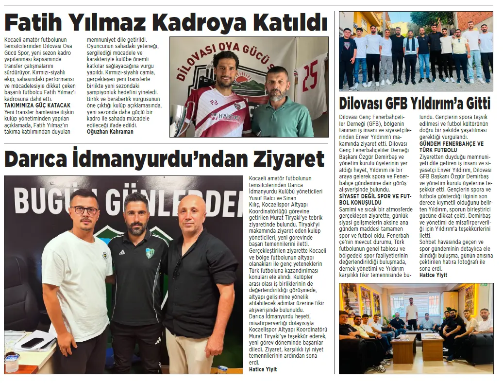FATİH YILMAZ KADROYA KATILDI FATİH YILMAZ KADROYA KATILDI