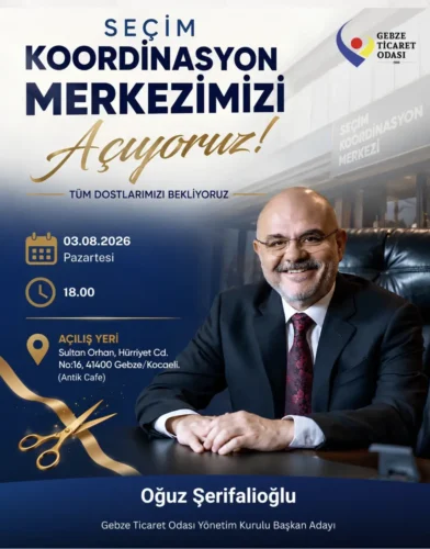 OĞUZ ŞERİFALİOĞLU GTO SEÇİM KOORDİNASYON MERKEZİ’Nİ AÇIYOR
 ÇALIŞMALAR İÇİN YENİ ADIM