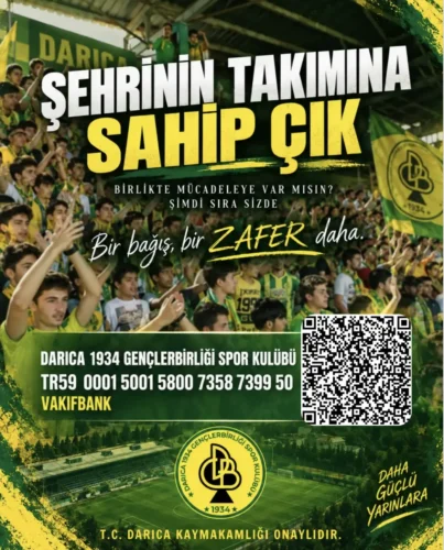 DARICA GENÇLERBİRLİĞİ’NDEN TARİHİ ÇAĞRI