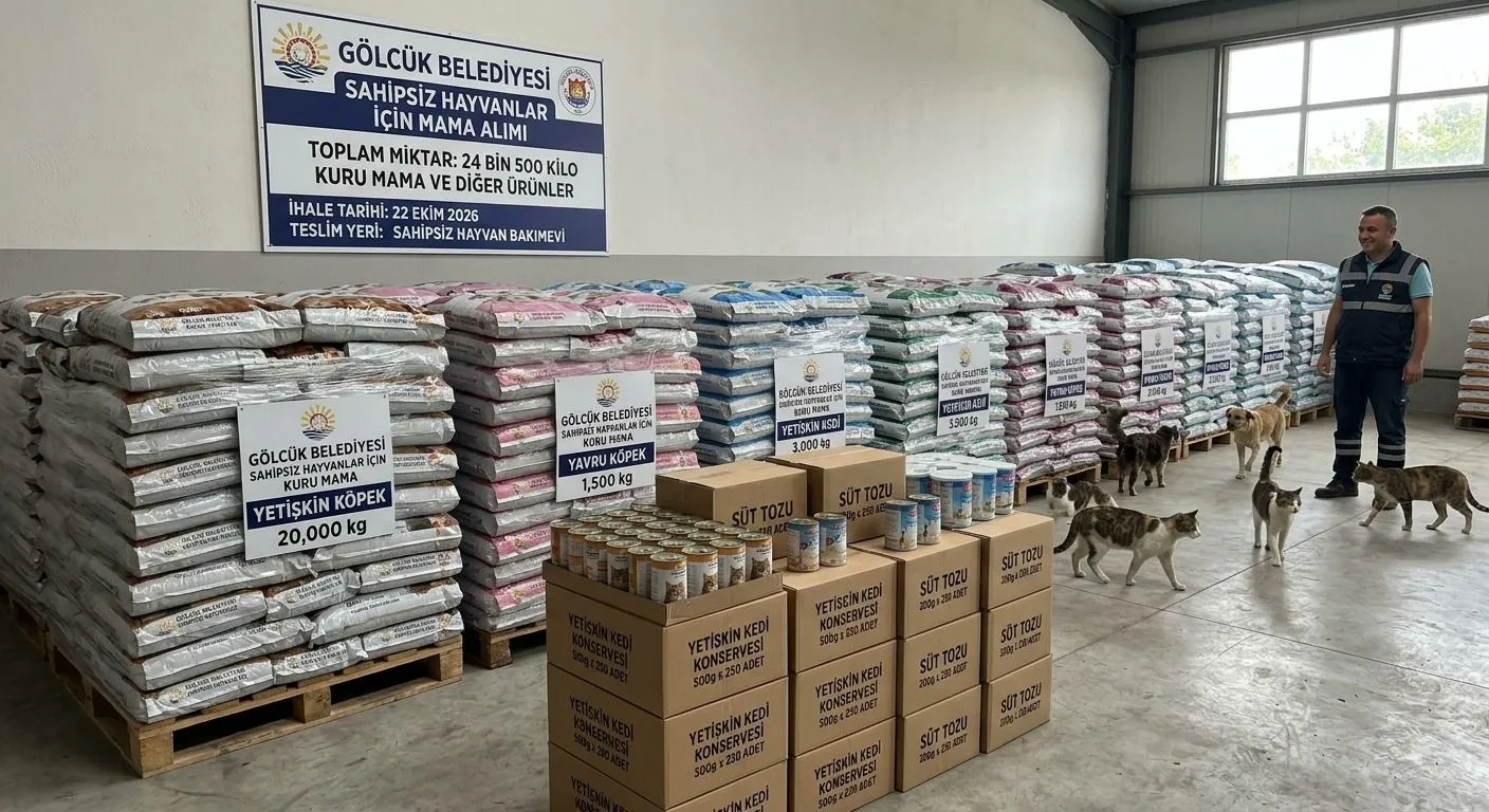 Gölcük’ten sokak hayvanlarına dev mama desteği: 24.5 ton
