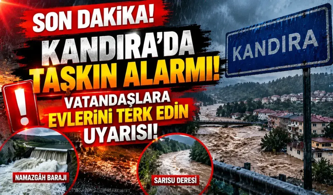 Kandıra’da Taşkın Alarmı: Vatandaşlara Evden Ayrılma Uyarısı