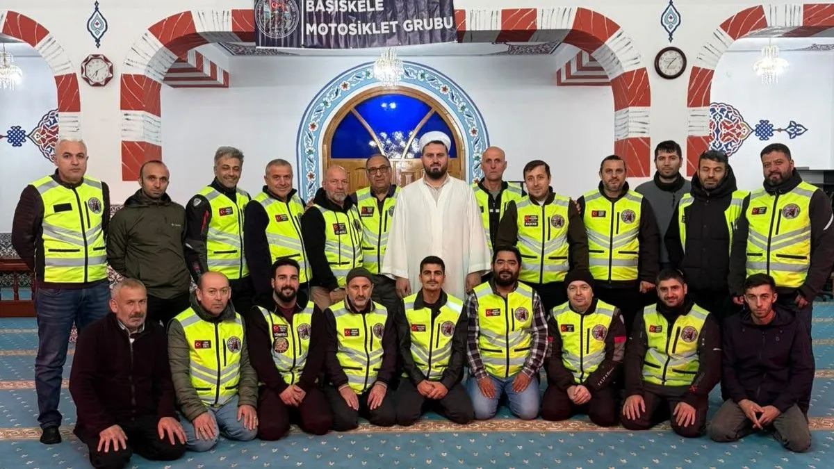 Başiskeleli motosikletçiler dualarla huzurlu ilk yıllarını kutladı