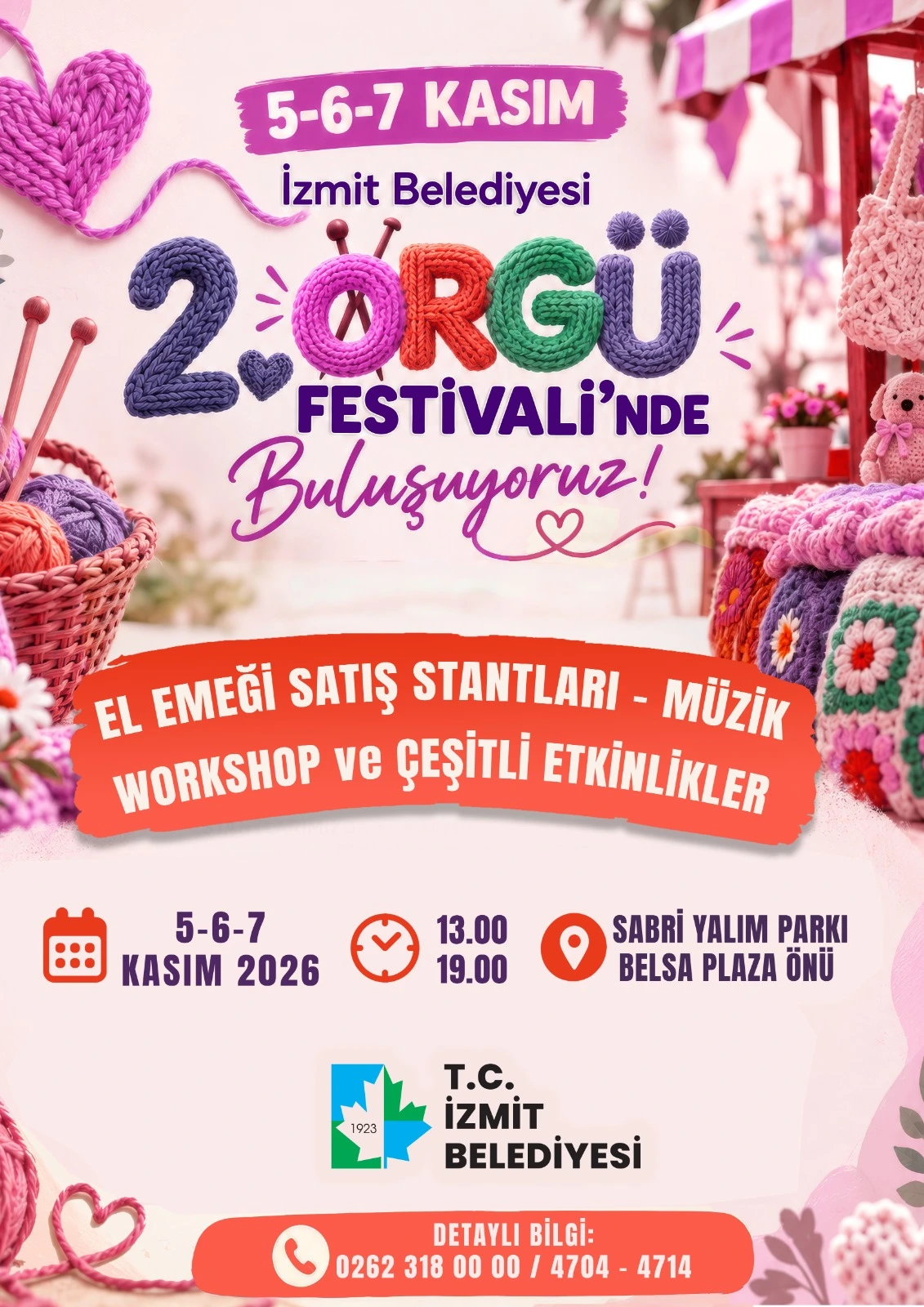İzmit 2. Örgü Festivali 5 Kasım’da Başlıyor: Ücretsiz Atölyeler ve El Emeği Ürünler