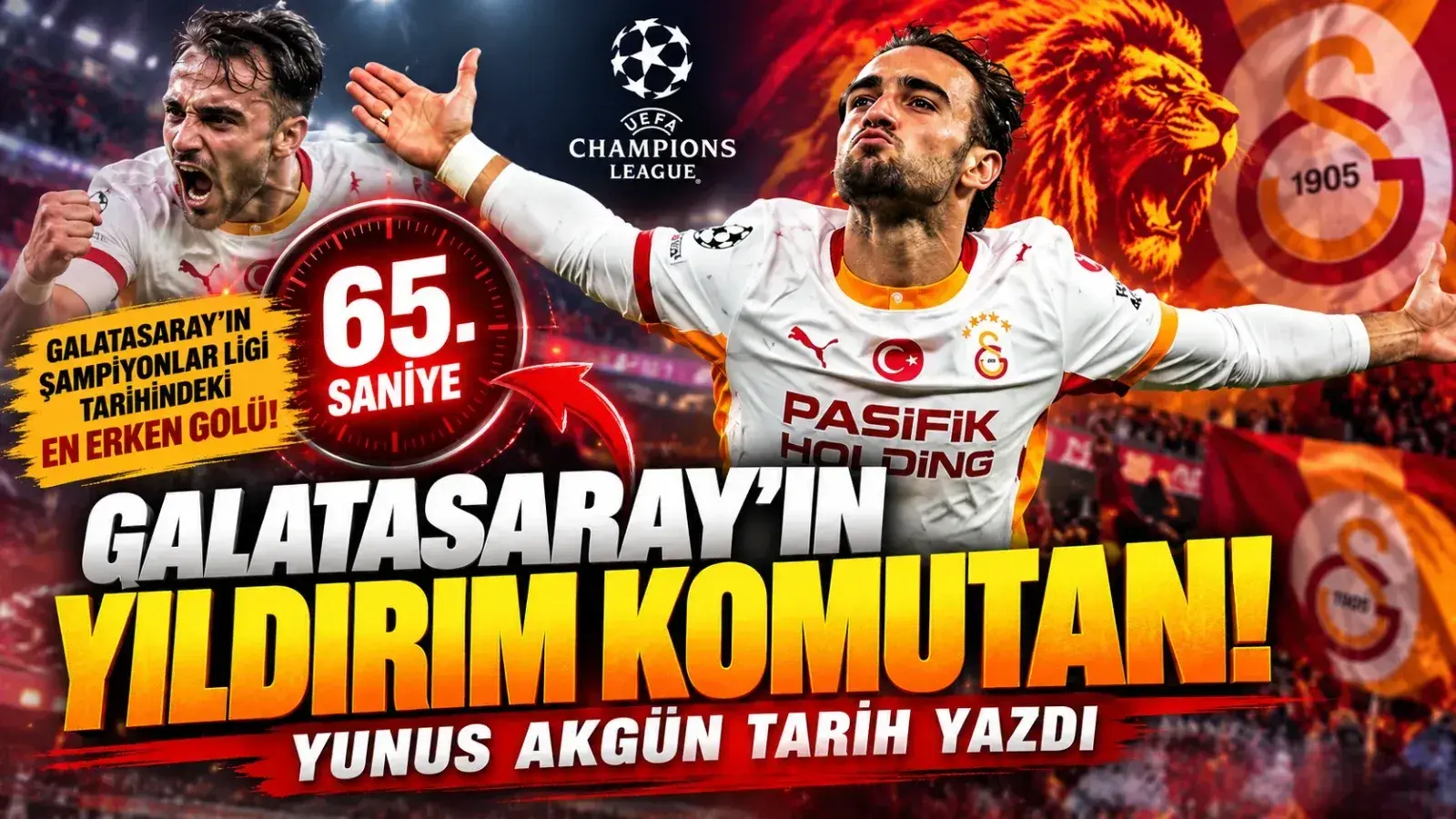 Galatasaray’da Yunus Akgün’den Şampiyonlar Ligi rekoru