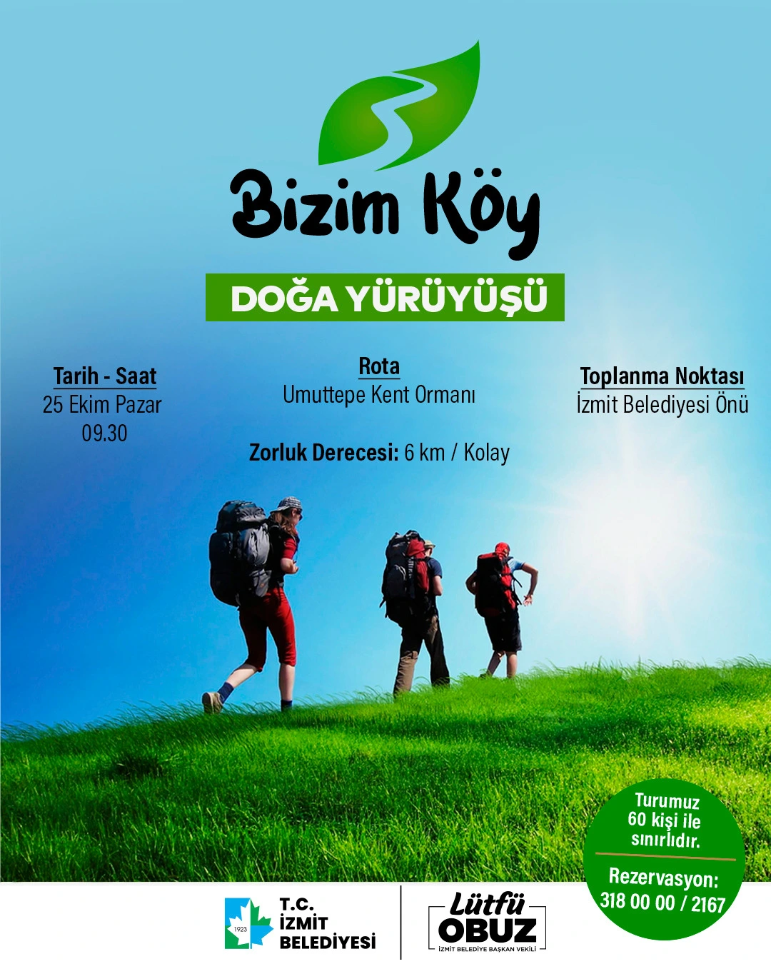 İzmit Bizim Köy Doğa Yürüyüşü Umuttepe Kent Ormanı’nda