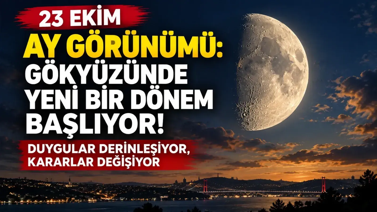 23 Ekim Ay Görünümü: Duygular Derinleşiyor, Kararlar Yenileniyor