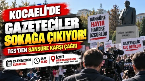 Kocaeli’de gazeteciler TGS desteğiyle sansüre karşı yürüyor