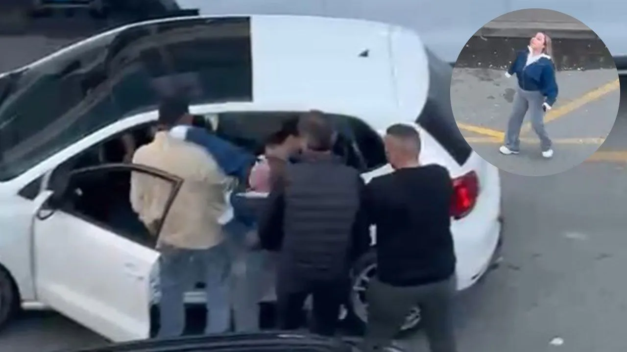 Dövüş antrenörü trafikteki gerilime yumrukla yanıt verdi