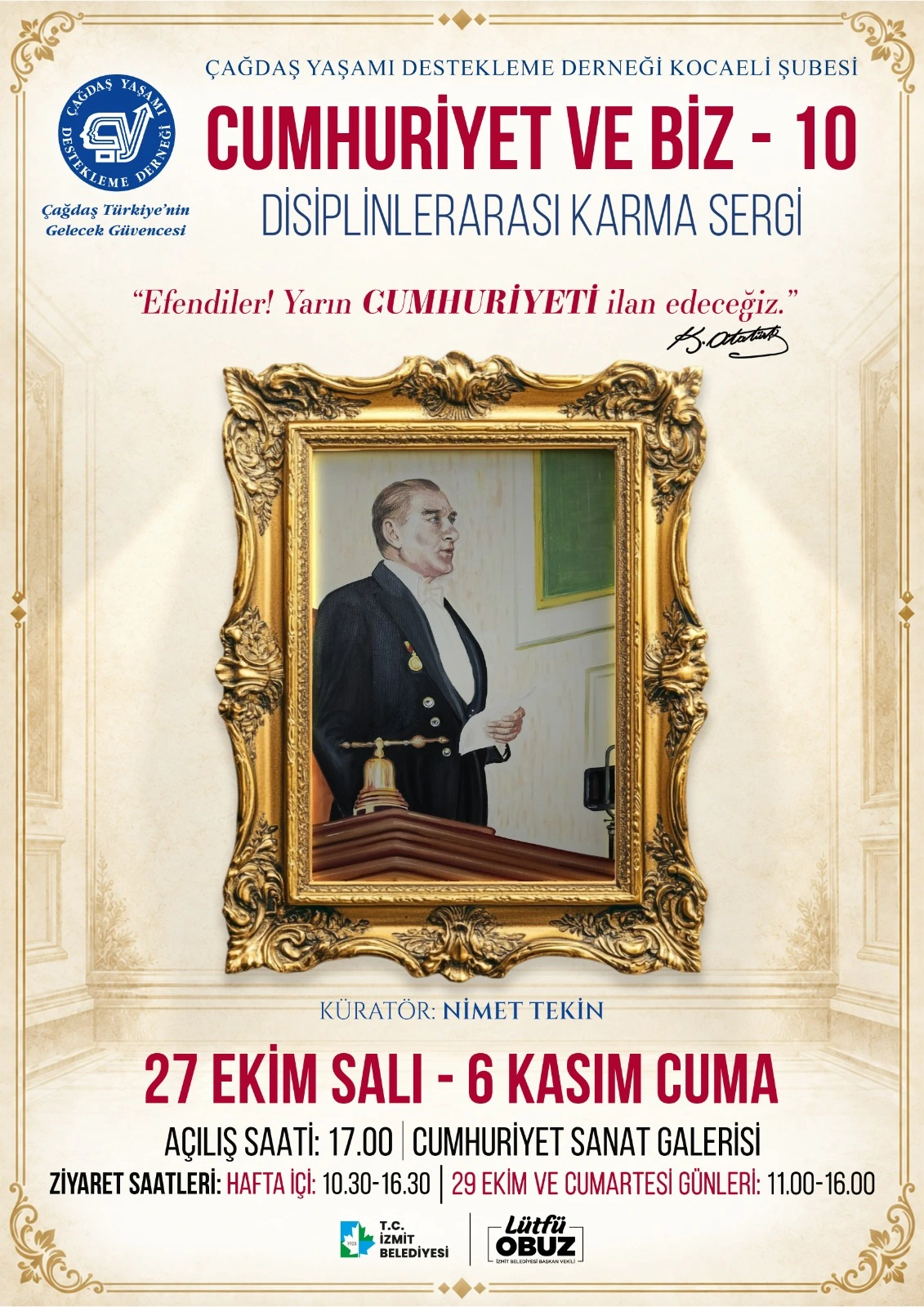 Cumhuriyet Sanat Galerisi’nde “Cumhuriyet ve Biz” Heyecanı Başlıyor