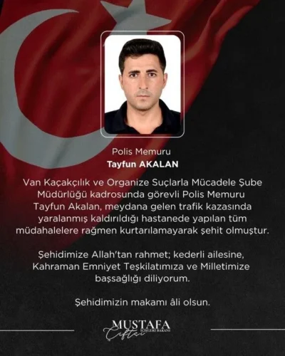 Van’da Acı Kayıp: Kahraman Polis Memuru Şehit Oldu