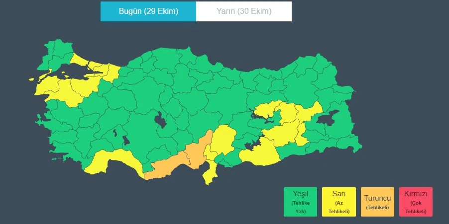 Kocaeli’de Sarı Kod Uyarısı: 29 Ekim Fener Alayı İptal Edildi