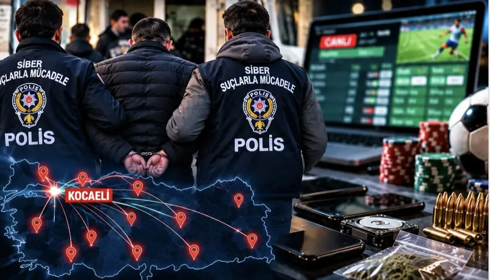 KOCAELİ MERKEZLİ 16 İLDE YASA DIŞI BAHİS OPERASYONU