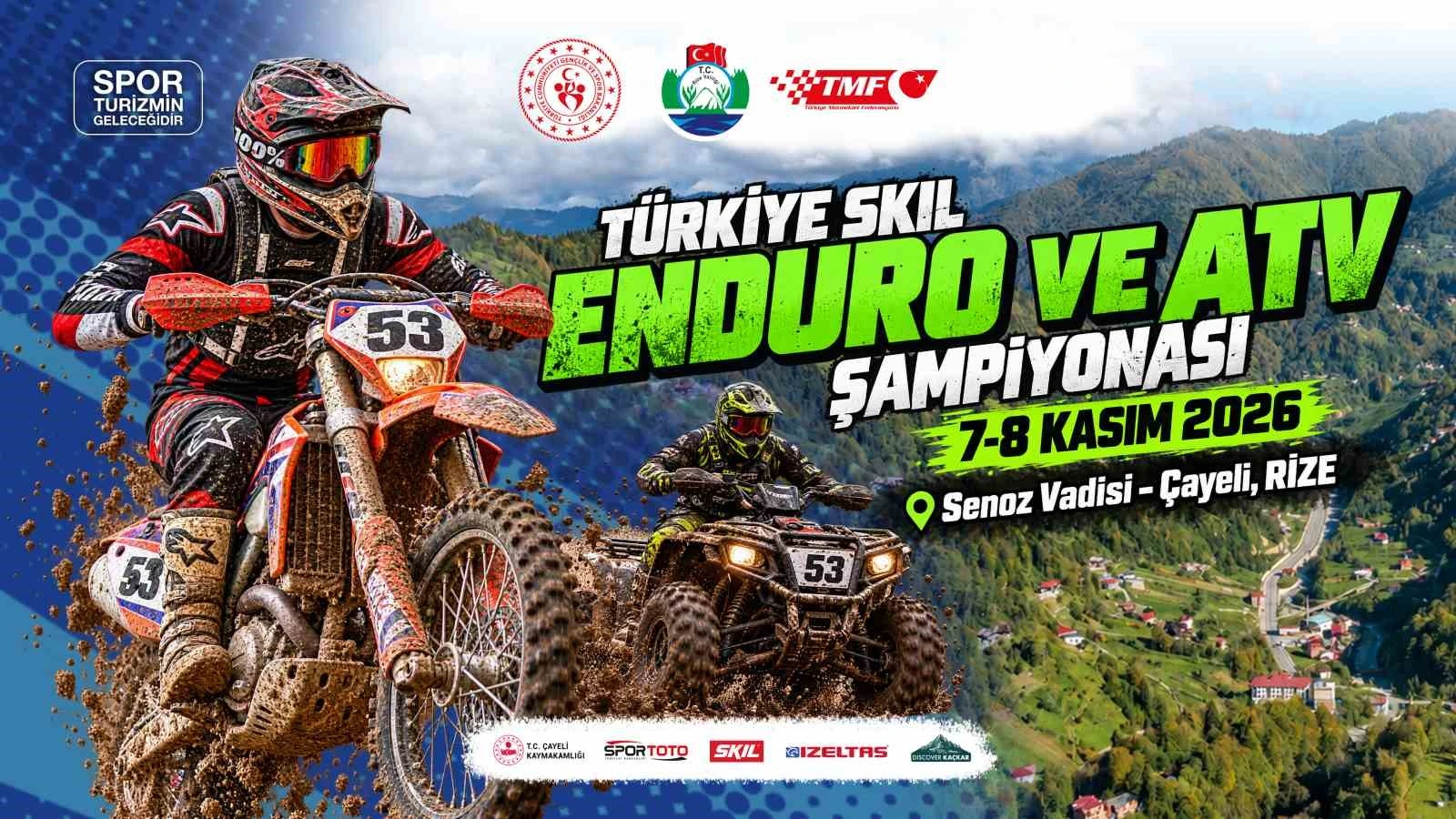 Rize Senoz Vadisi’nde Türkiye SKIL Enduro ve ATV Şampiyonası: Adrenalin Dolu 7-8 Kasım
