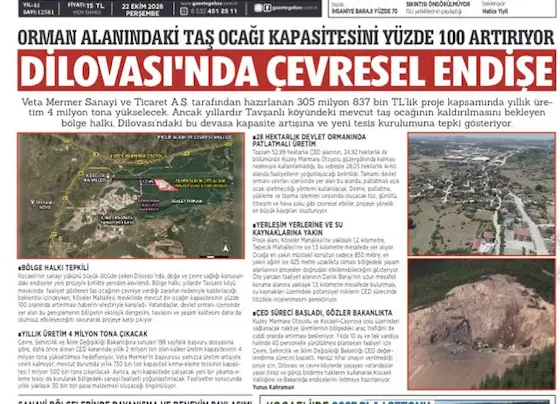DİLOVASI KÖSELER MUHTARI ÖNDER DURMAZ’DAN TAŞ OCAĞI İSYANI