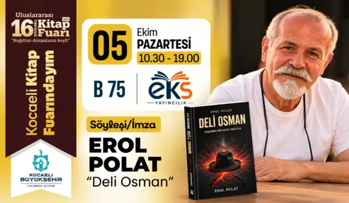 Polat 3 ve 5 Ekim’de Kocaeli Kitap Fuarı’nda